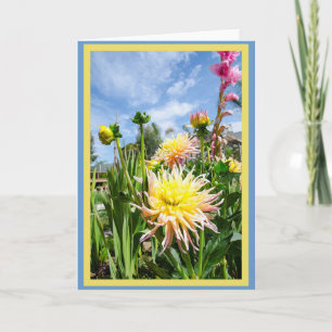 Het verrukkelijke Lege Wenskaart van de Dahlia Kaart
