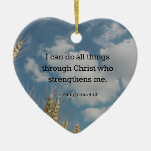Het Vers van de bijbel, 4:13 Philippians Keramisch Ornament