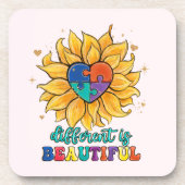 Het verschil is mooie autisme bier onderzetter (Voorkant)