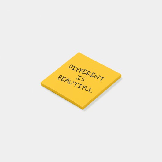 Het verschil is prachtig positief Gezegde Post-it® Notes (Schuin)