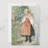 Het versieren van de kerstboom - Carl Larsson Feestdagenkaart (Achterkant)