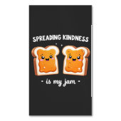 Het verspreiden van vriendelijkheid is My Jam Funn Magnetisch Visitekaartje (Voorkant Verticaal)