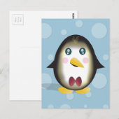 Het Verticale Briefkaart van de Pinguïn van (Voorkant / Achterkant)