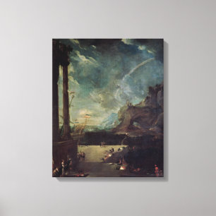 Het vertrek van Aeneas van Carthage Canvas Afdruk