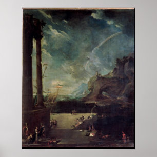 Het vertrek van Aeneas van Carthage Poster