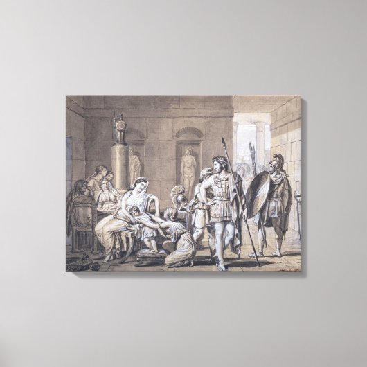 Het vertrek van Hector, c.1812 Canvas Afdruk (Voorkant)