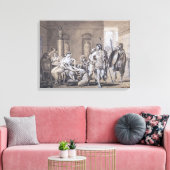 Het vertrek van Hector, c.1812 Canvas Afdruk (Insitu (Woonkamer))