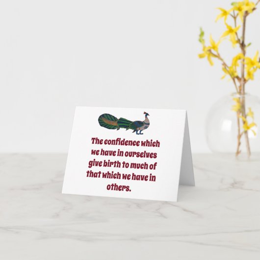 Het vertrouwen dat wij hebben - het vertrouwenscit kaart (Gele Bloem)