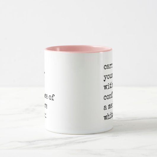 Het vertrouwen van een middelmatig wit Man citaat Mok (Midden)