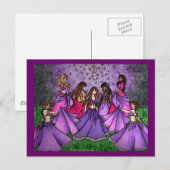Het verzamelen van Belly Dancers in Paars Briefkaart (Voorkant / Achterkant)