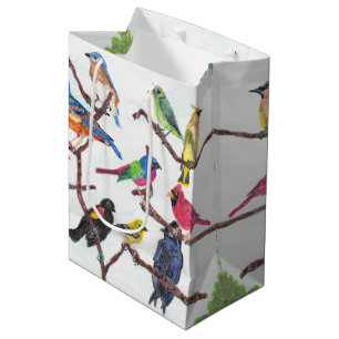 Het verzamelen van kleurrijke zongvogels Gemiddeld Medium Cadeauzakje