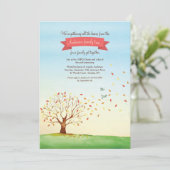 Het verzamelen van Leaves Family Reunion Uitnodigi Kaart (Staand voorkant)