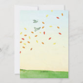 Het verzamelen van Leaves Family Reunion Uitnodigi Kaart (Achterkant)