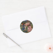Het verzamelen van rosebuds ronde sticker (Envelop)