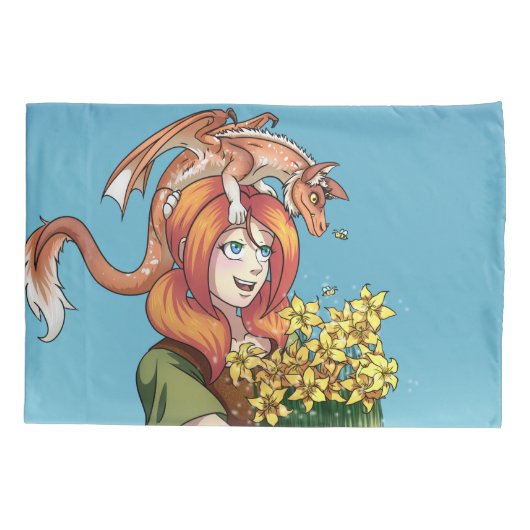 Het verzamelen van Vloeren met een Draak Kussensloop (Achterkant)