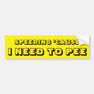 Het verzenden omdat ik op Geel moet plassen Bumpersticker