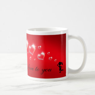 Het verzenden van al mijn liefde - Bubble Hearts M Koffiemok