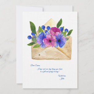 Het verzenden van bloemen krijgen goed Kaart