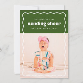 Het verzenden van Cheer Holiday Flat Photo Card Feestdagenkaart