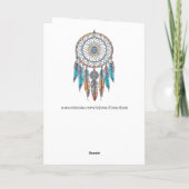 Het verzenden van goede Vibes Blauwgroen Dreamcatc Kaart (Achterkant)