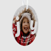 Het verzenden van Joy Snowflake Gepersonaliseerde Ornament (voorkant)