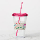 Het verzenden van Liefde over de Miles Acryl Drinkbeker (Achterkant)