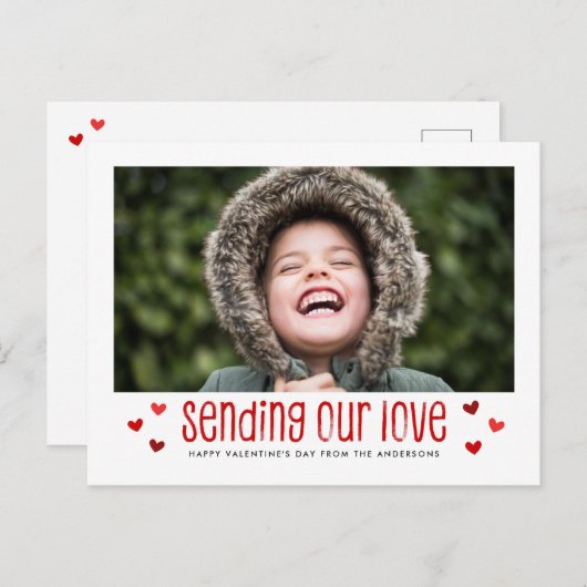 Het verzenden van onze Liefde Valentijnsdag Enige  Feestdagenkaart (Voorkant / Achterkant)