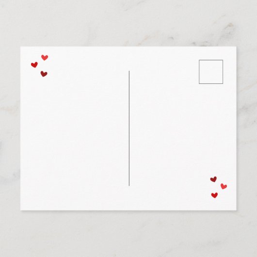 Het verzenden van onze Liefde Valentijnsdag Enige  Feestdagenkaart (Achterkant)