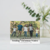 Het verzenden van sociaal afstandelijke kerstwense feestdagenkaart (Staand voorkant)