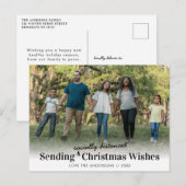 Het verzenden van sociaal afstandelijke kerstwense feestdagenkaart (Voorkant / Achterkant)