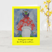 Het verzenden van vrede en magisch kaart (Gele Bloem)