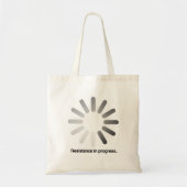 Het verzet is bezig tote bag (Voorkant)