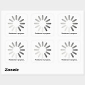 Het verzet is bezig vierkante sticker (Vel)