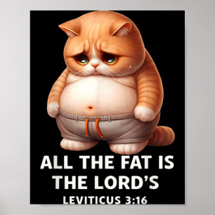 Het vet is van de Heer Leviticus 3_16 Vintage Kat Poster