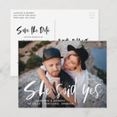 Het Vetgedrukte Manuscript van de Borstel zei zij  Aankondigingskaart (Voorkant / Achterkant)