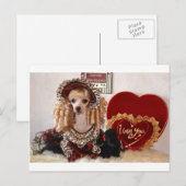 Het Victoriaans Afbeelding van de Hond van de Feestdagenkaart (Voorkant / Achterkant)