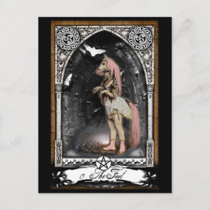 Het Victoriaans Briefkaart van de Fool Tarot Card