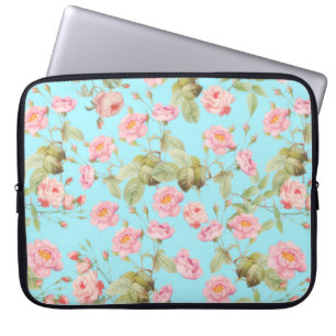 Het Victoriaans  Patroon van de Rozen van de zomer Laptop Sleeve