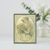 Het  Victoriaans Profiel van de Bride, sparen de D Aankondigingskaart (Staand voorkant)