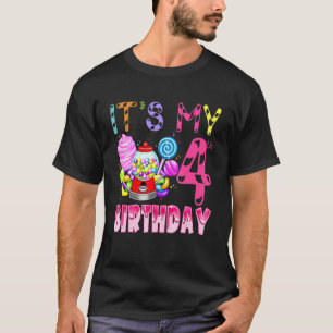 Het vierde geboortedag Snoep Candyland Birthday Gi T-shirt