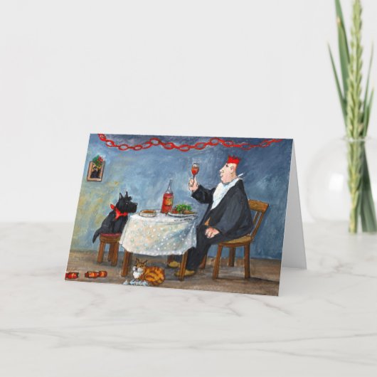 Het vieren Kerstmis Feestdagen Kaart (Voorkant)