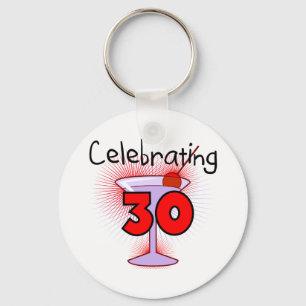 Het vieren van 30 T-shirts en Giften Sleutelhanger