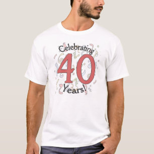 Het vieren van 40 jaar shirt ter ere van de confet