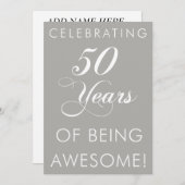 Het vieren van 50 jaar Geweldige uitnodiging (Voorkant / Achterkant)