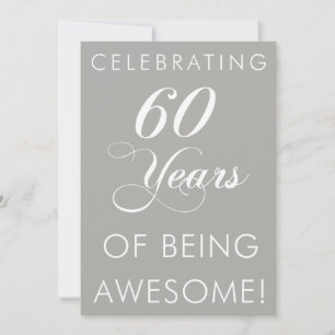 Het vieren van 60 jaar Geweldige uitnodiging