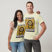 Het vieren van 9 jaar onderzoekslichtkleurstof  t-shirt (Unisex)