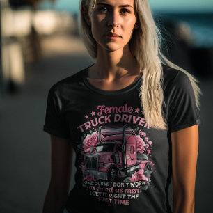 Het vieren van bekrachtigde vrouw truckers! t-shirt