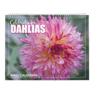 Het vieren van Dahlia Flowers Wall Calendar Kalender