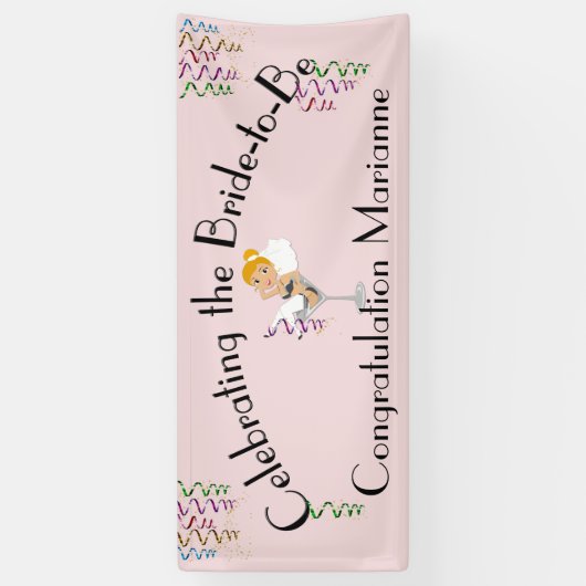 Het vieren van de kersverse bruid Shower / Feest Spandoek (Verticaal)