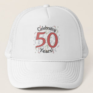 Het vieren van het 50 jaar jarig confetti pet